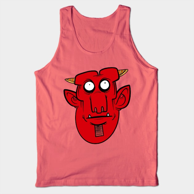 Red Devil Tank Top by Monster Doodle